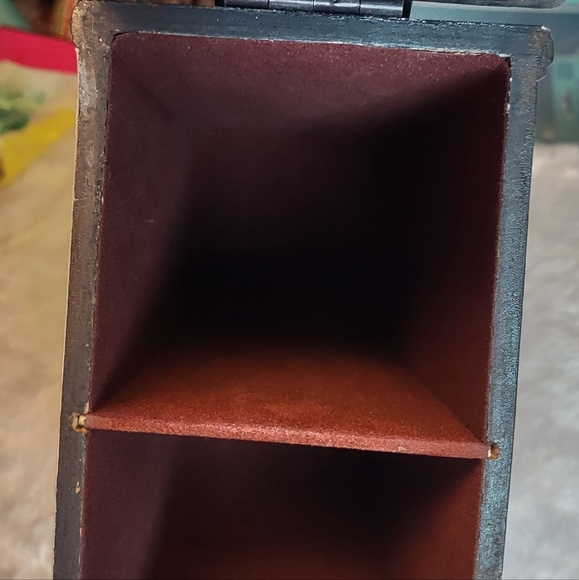 BIG JAZZ NIGHT DECORATIVE WOOD double WINE BOTTLE HOLDER BOX CARRIER STORAGE - Picture 6 of 14